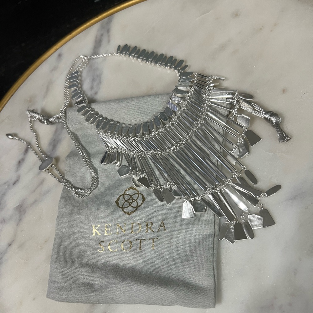Lena Necklace in Bright Silver